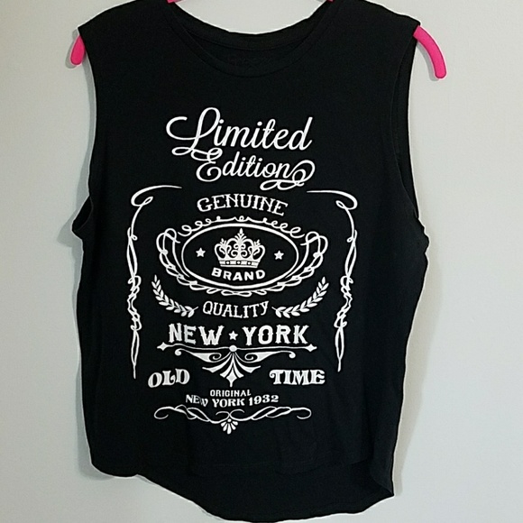 Freeze Tops - Black Graphic T-shirt Original New York 1932 Large